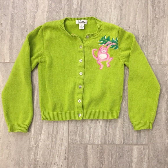 Lilly Pulitzer Other - Lilly Pulitzer Lime Green Monkey Cardigan | 6X